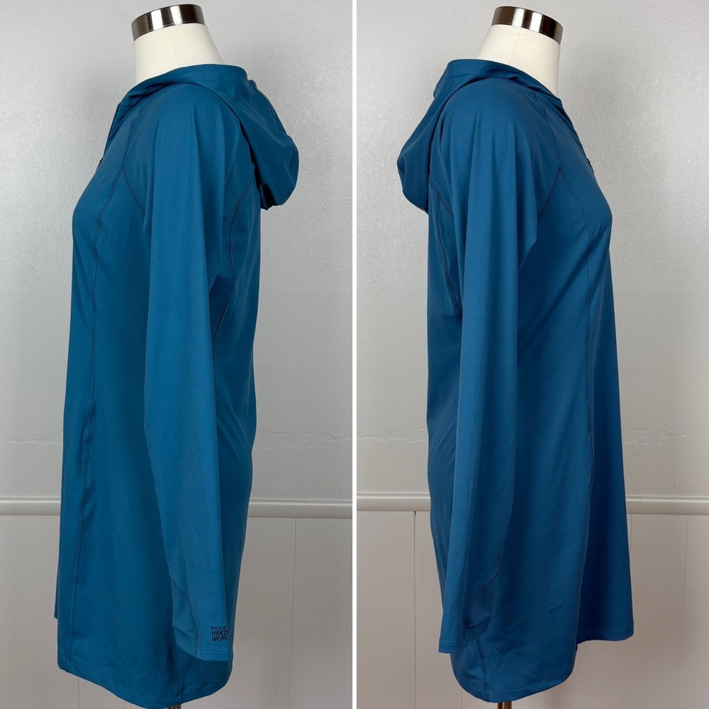 Mountain Hardwear Womens Crater Lake Dress NWT‎ Sz M Baltic Blue Long Sleeve UPF - Picture 7 of 15